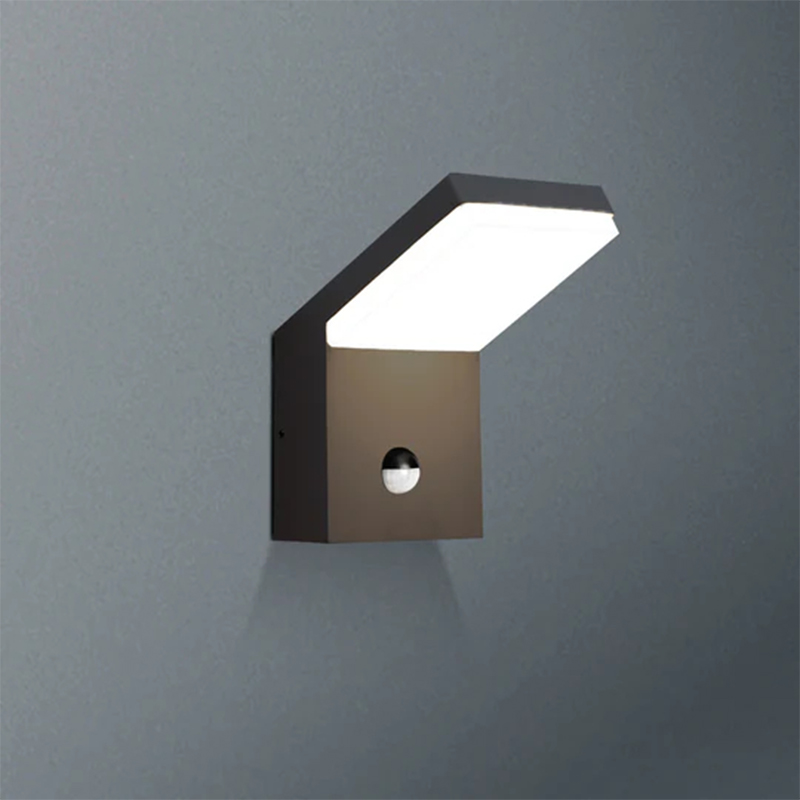 19217 IP54 18W 1800lm Grå/hvit/svart LED utvendig vegglys med bevegelsesdetektorer