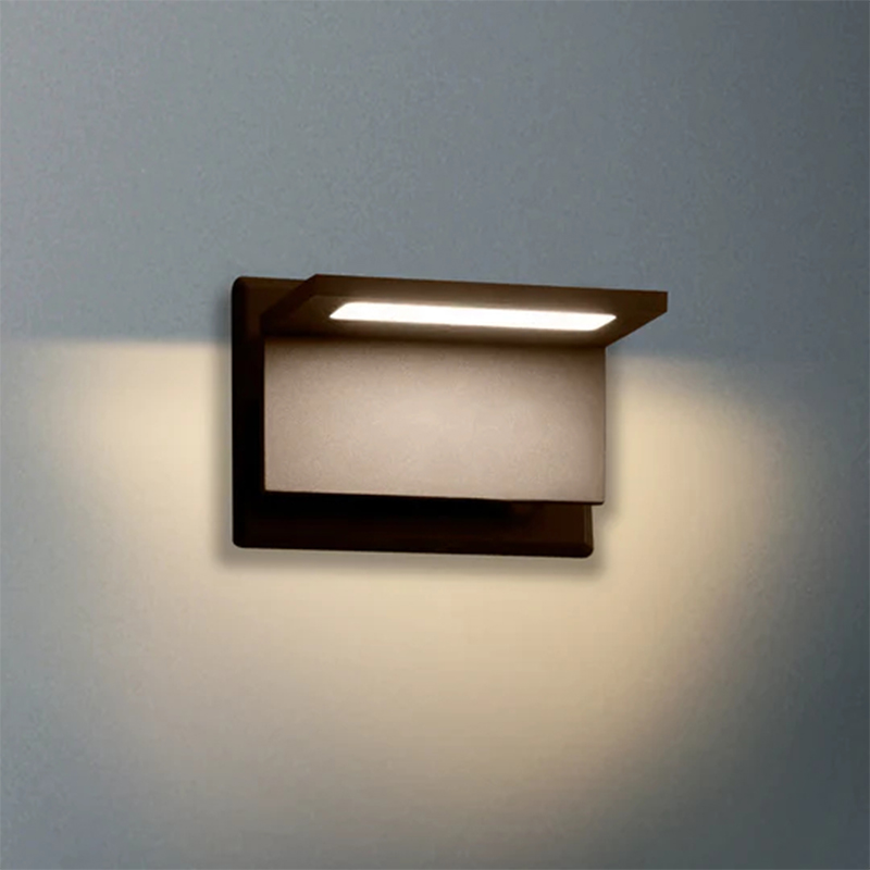 17309 IP54 10W 680LM LED Svart/grå/hvit utendørs vegglys